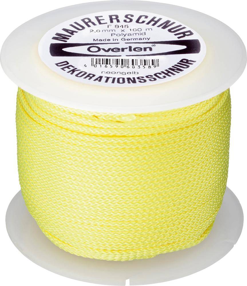 Maurerschnur Polyamid 2,0mm 100m neon-gelb - Artikel: 4016590603589