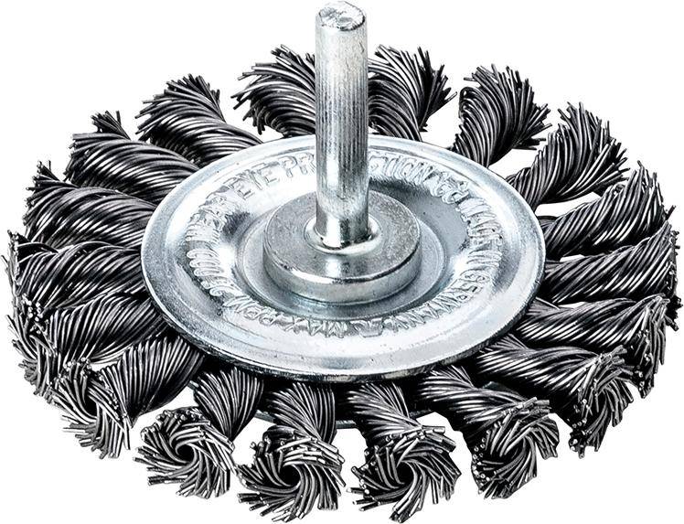 Schaft-Rundbürste Stahldraht gez. 75x0,5mm Lessmann - Artikel: 4017359007266
