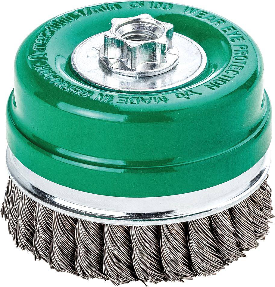 Topfbürste Edelstahl gezopft 80x0,5mm Lessmann - Artikel: 4017359010501