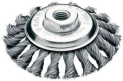 Kegelbürste Stahldraht 100x12mm gezopft 0,5mm Lessmann - Artikel: 4017359041444