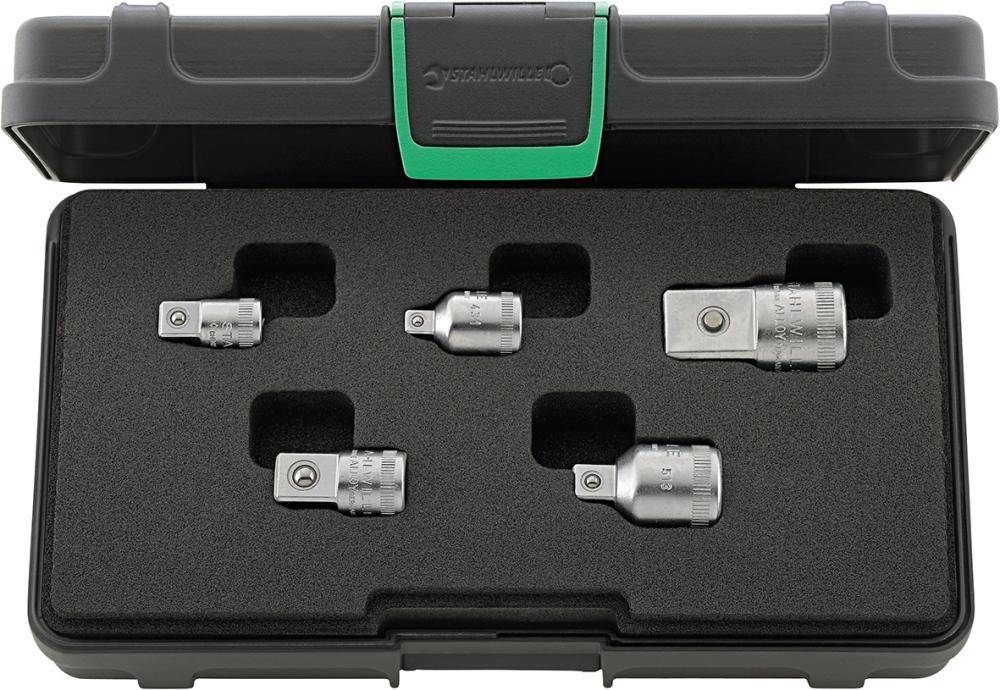 Vergrößerungsstück-/ Reduzierstück-Satz 1/4" -3/4" 5-teilig Stahlwille - Artikel: 4018754266814