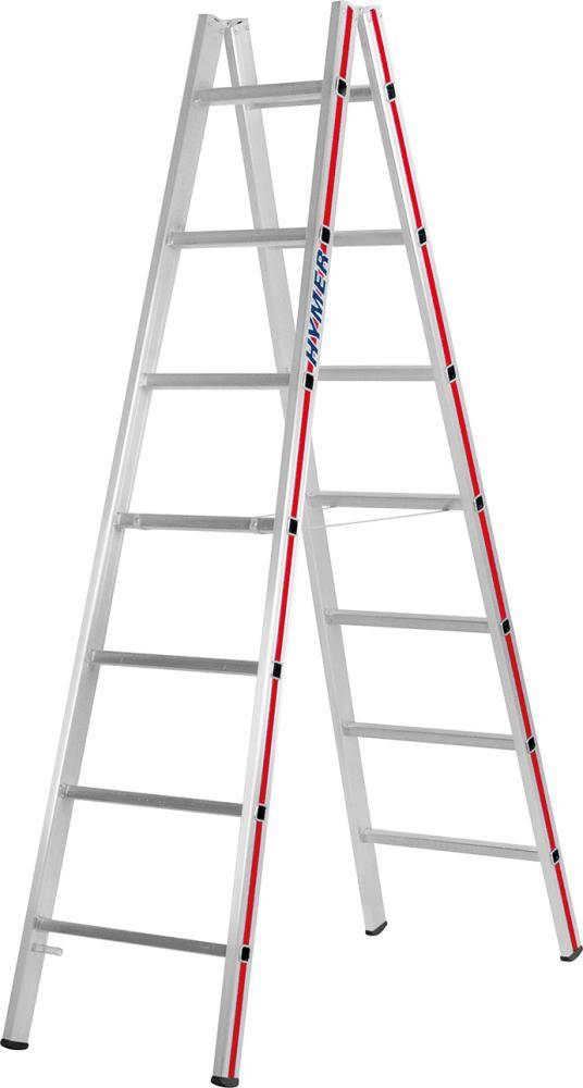 Sprossenstehleiter 2x7 Spr. 2,05 m