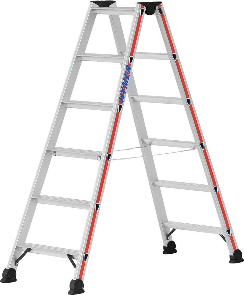 Stufenstehleiter beids 2x6 Stufen AH 2,38m