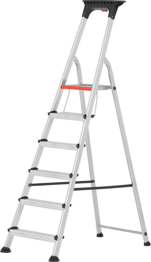 Stufenstehleiter 6Stufen Standhöhe 1,35m 6 Stufen Standhöhe 1,35 m