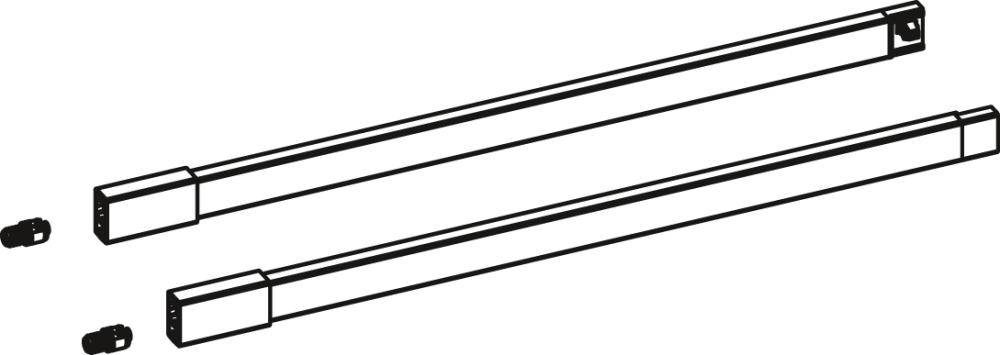 Längsreling-Set,9149285,NL270mm,weiß - Artikel: 4023149503948