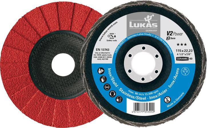 Fächerschleifsch.V2 PowHD125mm CER K60 Lukas - Artikel: 4027497396559
