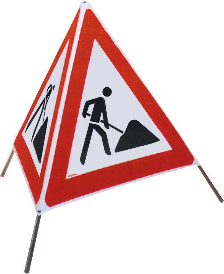 Faltsignal Typ.70N, 700mmVKZ.123 "Baustelle" - Artikel: 4030163559783