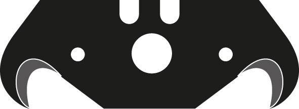 Hakenklinge Black 48,2x18,7x0,65mm Pack a 10 Stück LUTZ BLADES - Artikel: 4030884700280