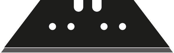 Trapezklinge Black 61 x18,7x0,65mm Pack a 10 Stück LUTZ BLADES - Artikel: 4030884700297