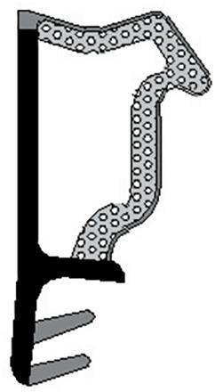 Flügelfalzdichtung D3630Schwarz - Artikel: 4031804101439