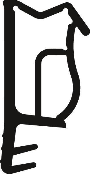 Flugelfalzdichtung D3830 3mm Nut, schwarz - Artikel: 4031804103297