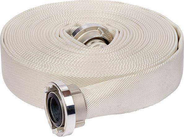 Feuerwehrschlauch SYNTHETIC SL, DIN 14811, weiß, Klasse 1, C/52 Storz LM-Kuppl 20m Parsch - Artikel: 4053569762984