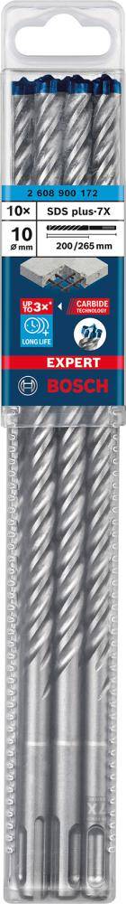 Hammerbohrer EXPERT 10x200x265mm Bosch VE à 10 Stück SDS plus-7X - Artikel: 4059952532455