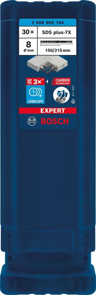 Hammerbohrer EXPERT 8x150x215mm Bosch VE à 30 Stück SDS plus-7X - Artikel: 4059952532578