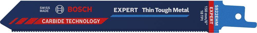 Säbelsägeblatt EXPERT S 922 EHM Bosch VE à 10 Stück Thin Tough Metal - Artikel: 4059952534527