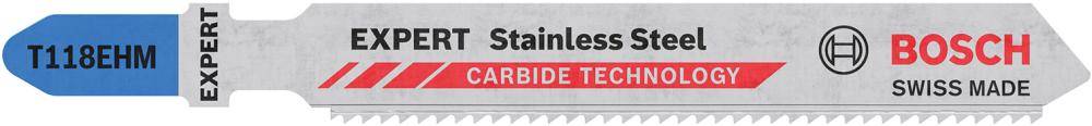 Stichsägeblatt EXPERT T 118 EHM Bosch VE à 3 Stück Stainless Steel - Artikel: 4059952537863