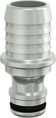 WaterProfi Stecknippel Serie WPN DN9, Tülle 19mm, 3/4", LÜDECKE - Artikel: 4064564402485
