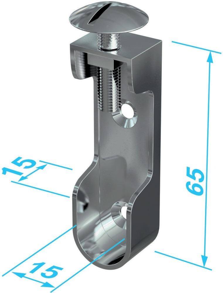 11118 Schrankrohrlager oval,30x15mm vern.m.Schr. - Artikel: 4251399900228