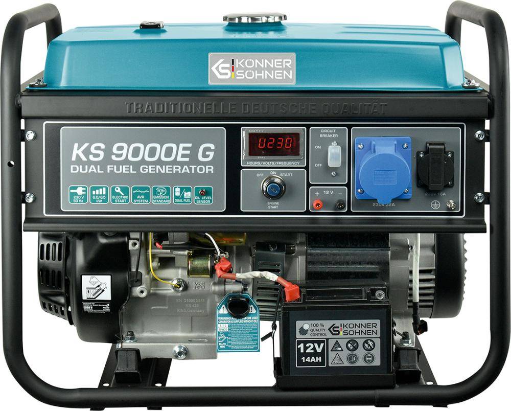 Benzin Generator Hybrid 6,5 kW, Gas+Benzin Beschaffungsartikel - Artikel: 4260405365005