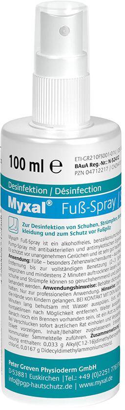 Fußspray Myxal 100 ml Flasche - Artikel: 4260766260018