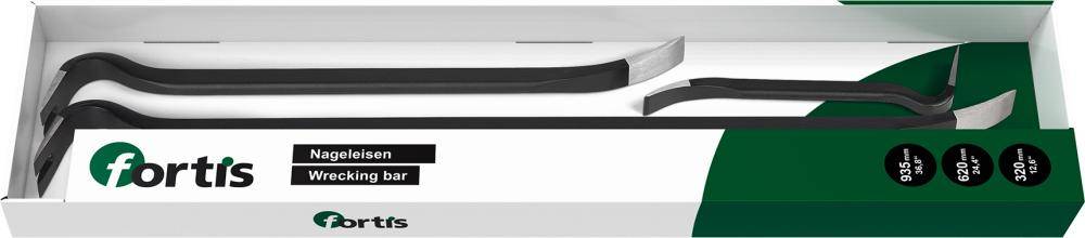 Nageleisen-Set 3tlg.320+620+935mm FORTIS - Artikel: 4317784701976