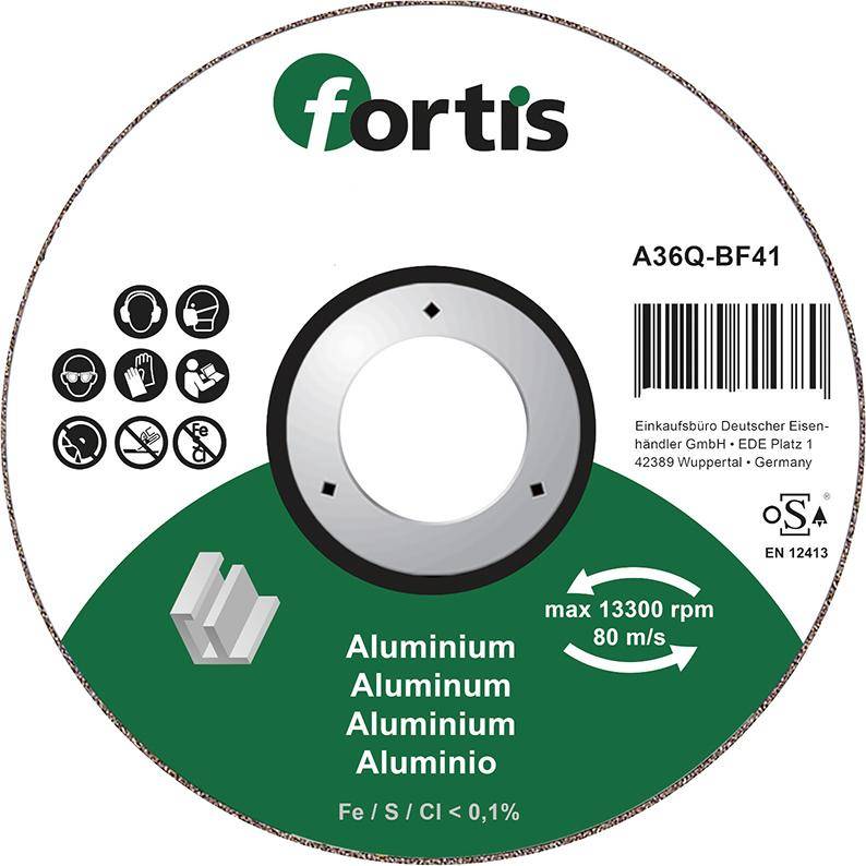 Trennscheibe ALU-NE 115 x 1,0mm gerade FORTIS - Artikel: 4317784704380