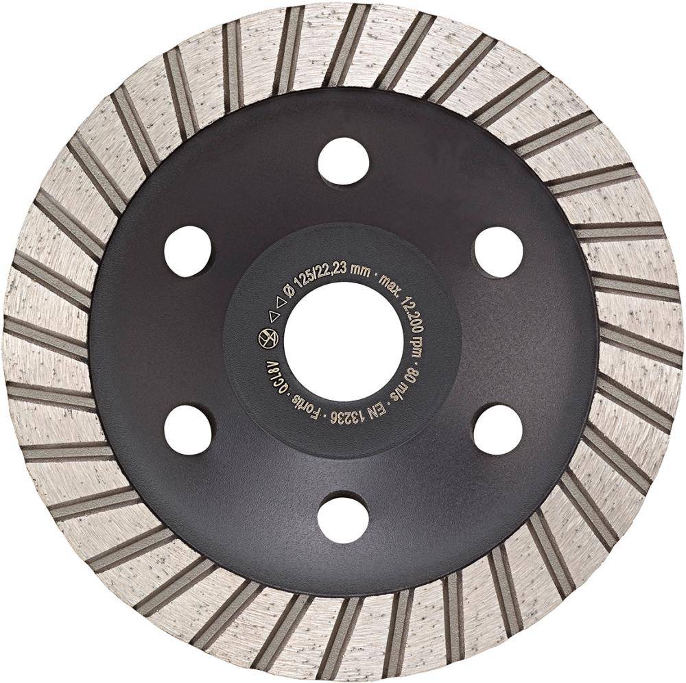 Diamant-Schleifteller Power Turbo Ø 125 mm 1-reihiges Turbosegment Bohrung 22,2 mm FORTIS - Artikel: 4317784704823