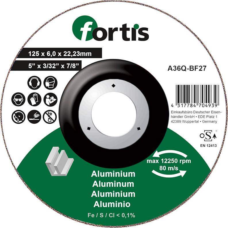 Schruppscheibe ALU-NE 125 x 6,0mm FORTIS - Artikel: 4317784704939