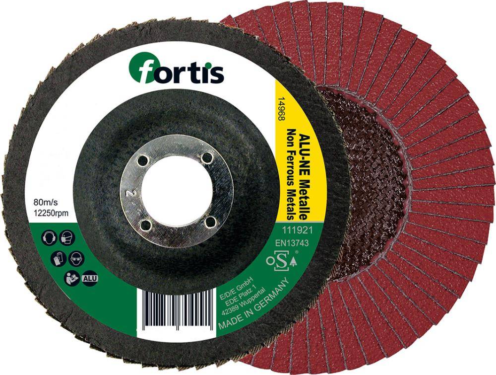 Fächerschleifsch. ALU-NE 115mm K120 gewölbt FORTIS - Artikel: 4317784704984