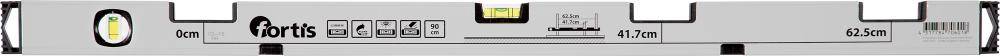 Wasserwaage Trockenbau 90cm FORTIS - Artikel: 4317784706018