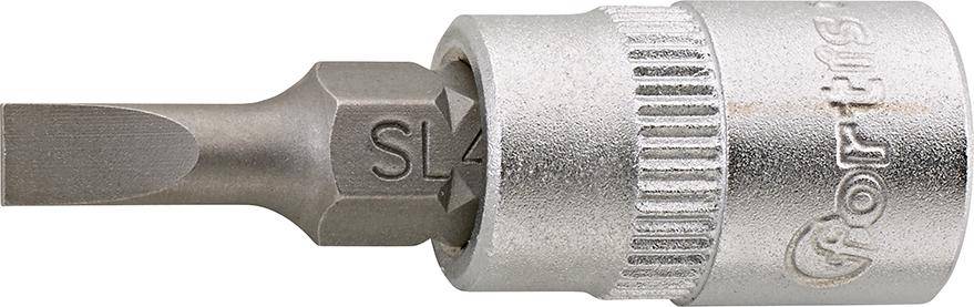 Schraubendr.-Einsatz 1/4"4 x0,8mm Schlitz FORTIS - Artikel: 4317784707473