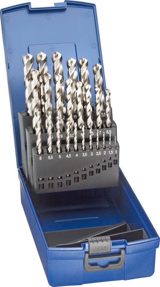 Spiralbohrer-Set DIN388 HSSE geschliffen Typ N 1-13mm FORTIS - Artikel: 4317784715089