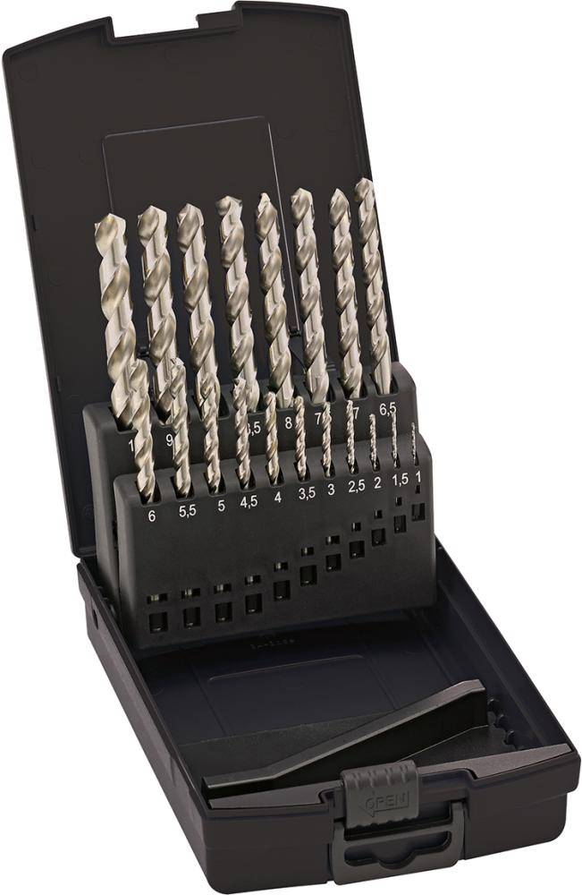 Spiralbohrer-Set DIN338 HSSE geschliffen Typ N 1-10mm FORTIS - Artikel: 4317784715102
