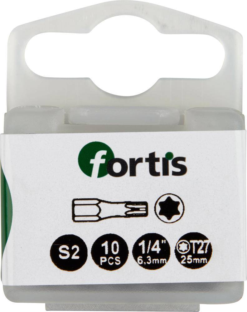 Bit Torsion 1/4" DIN3126 C6,3 T27x25mm 10er Pack FORTIS - Artikel: 4317784727112