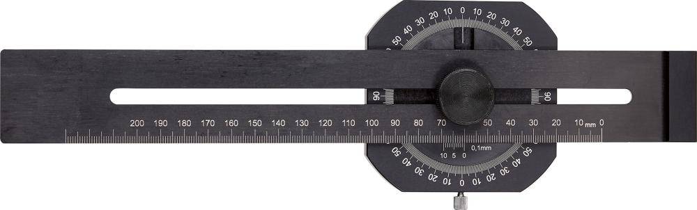 Präzisions-Streichmass mit Gradmesser 200mm FORTIS - Artikel: 4317784731065