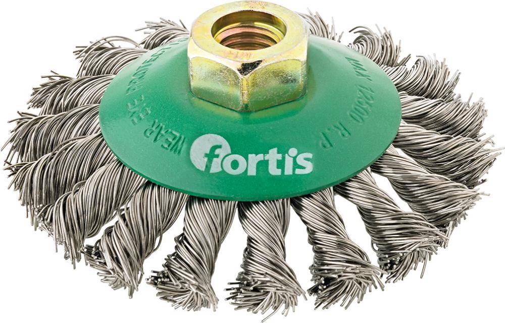 Kegelbürste Edelstahl 100mm gezopft FORTIS - Artikel: 4317784780919