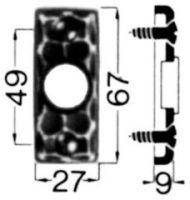 Drücker-Rosette Nr.282 Ei Rowe - Artikel: 4330816002155
