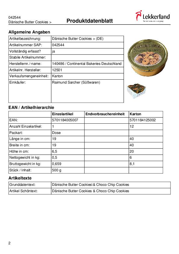 Royal Dansk Gebäckmischung Dänische Butter-Cookies 303524 500g