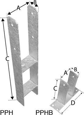 SST Pfostenhalter PPH120G - Artikel: 5701953362812