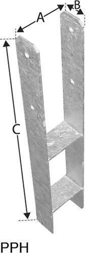 SST Pfostenhalter PPH90G - Artikel: 5701953362799