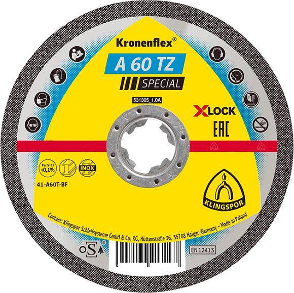 Trennscheibe A60TZ X-LOCK125x1,0mm gera. Klingspor - Artikel: 5907560217167