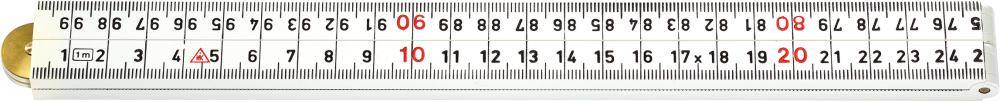 Gliedermaßstab Kunststoff1mx13mm weiß 4Glieder Hultafors - Artikel: 7317842010016