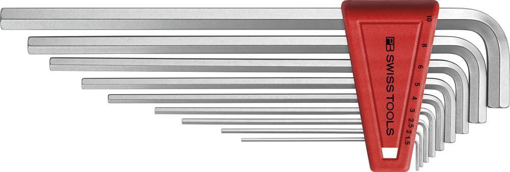 Winkelschraubendreher- Satz im Kunststoffhalter 9-teilig 1,5-10mm lang PB Swiss Tools - Artikel: 7610733007073