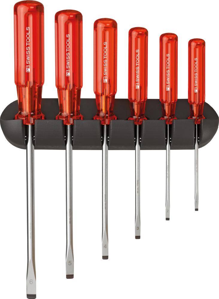 Schraubendreher-Satz 6-teilig Schlitz im Wandhalter Classic PB Swiss Tools - Artikel: 7610733013906