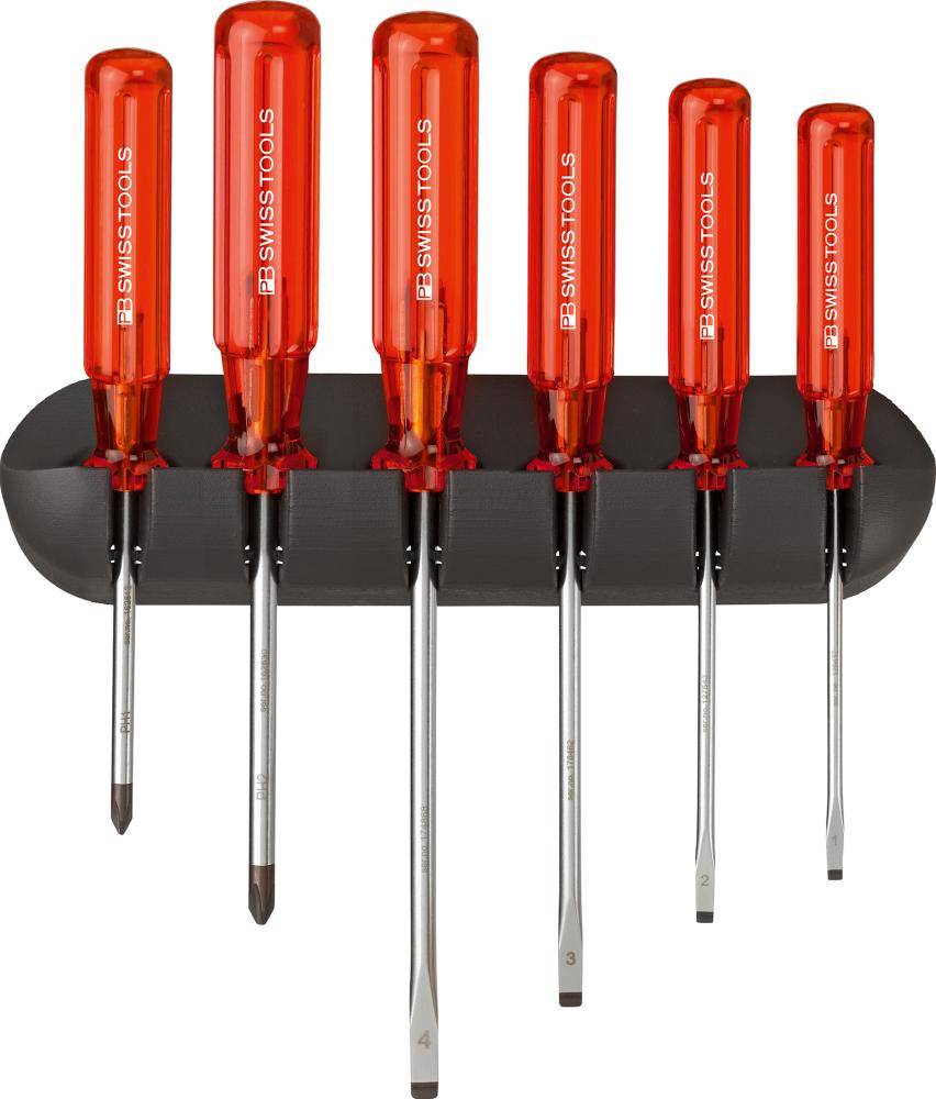 Schraubendreher-Satz 6-teilig Schlitz PH im Wandhalter Classic PB Swiss Tools - Artikel: 7610733016112