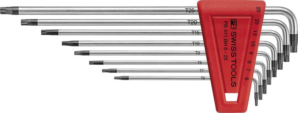 Winkelschraubendreher- Satz im Kunststoffhalter 8-teilig T6-T25 Bohrung PB Swiss Tools - Artikel: 7610733228669