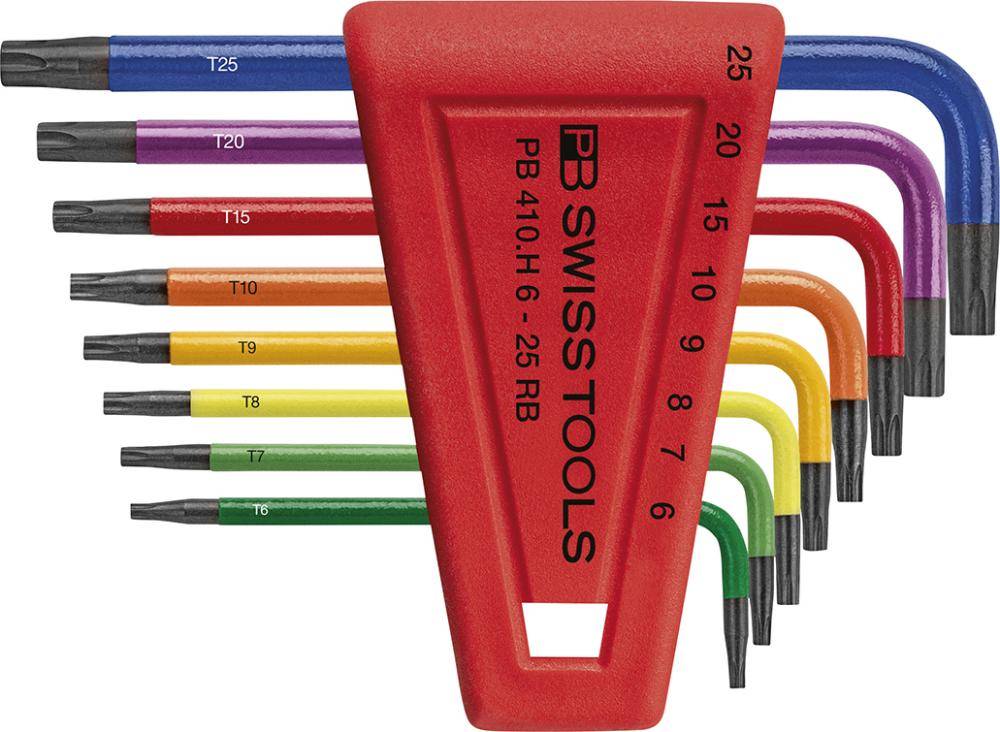 Winkelschraubendreher- Satz im Kunststoffhalter 8-teilig T6-T25 Rainbow PB Swiss Tools - Artikel: 7610733244027