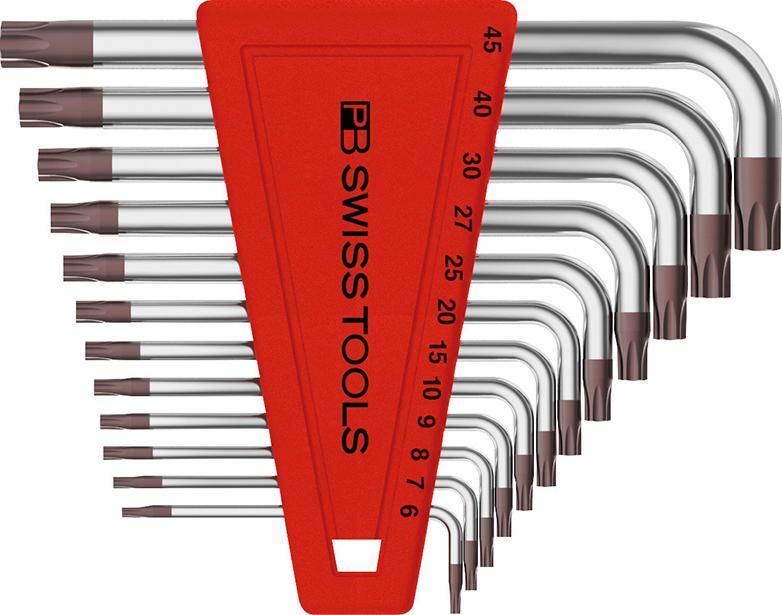 Winkelschraubendreher- Satz im Kunststoffhalter 12-teilig T6-T45 PB Swiss Tools - Artikel: 7610733264674