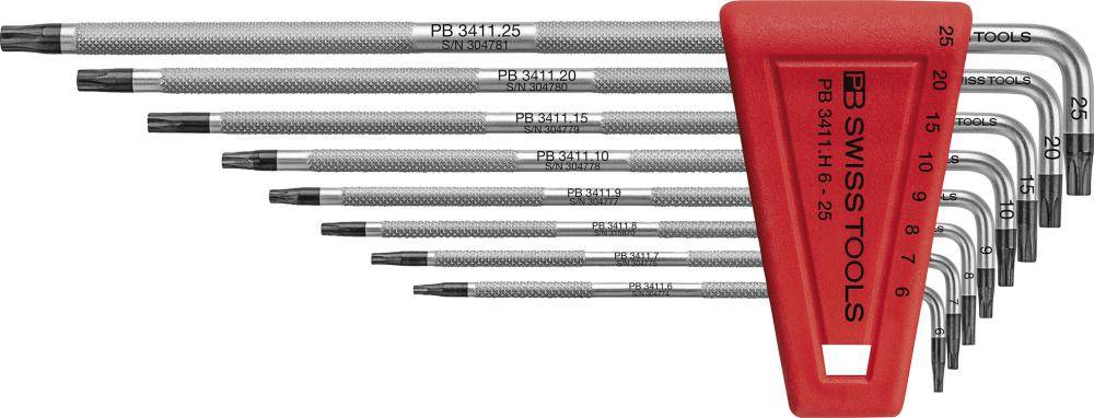 Winkelschraubendreher- Satz im Kunststoffhalter 9-teilig T6-T25 SAFETY PB Swiss Tools - Artikel: 7610733281824
