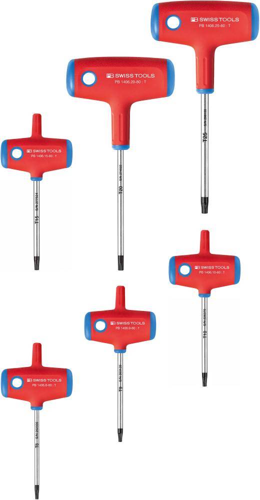Quergriff-SchraubendreherSatz im Karton 6-teilig T8-25 PB Swiss Tools - Artikel: 7610733287635